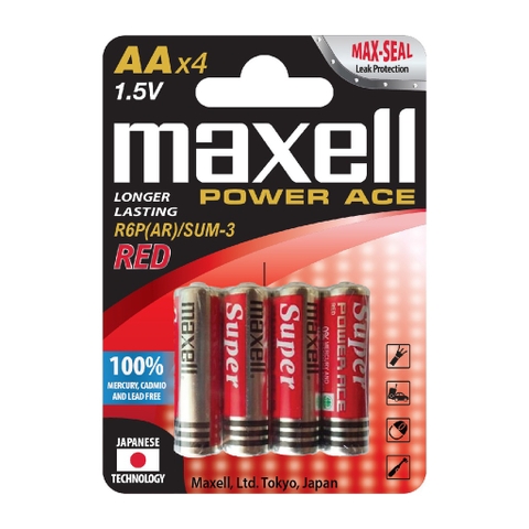 Pin Maxell AA R6P Vỉ 4 Viên - Hàng Nhật nội địa