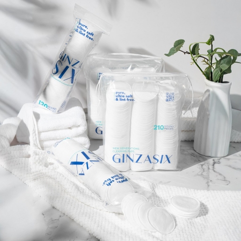 Bông tẩy trang GinzaSix Cotton 210 miếng