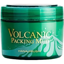 Mặt nạ đất sét HANAJIRUSHI VOLCANIC PACKING MUD 195g (GIẢM MỤN ĐẦU ĐEN, BÃ NHỜN) - Hàng Nhật nội địa