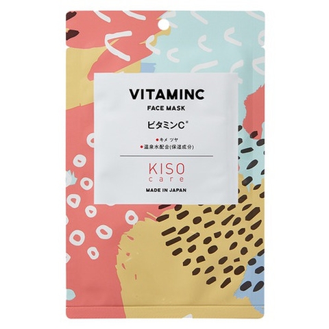 Mặt nạ  KISO vitamin C chống oxy hóa, đều màu da 20g - Hàng Nhật nội địa