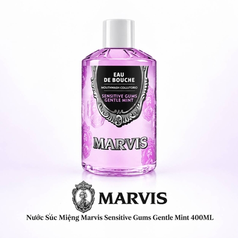 Nước Súc Miệng Marvis Sensitive Gums Gentle Mint 400ML ( Dành Cho Răng Nướu Nhạy Cảm)