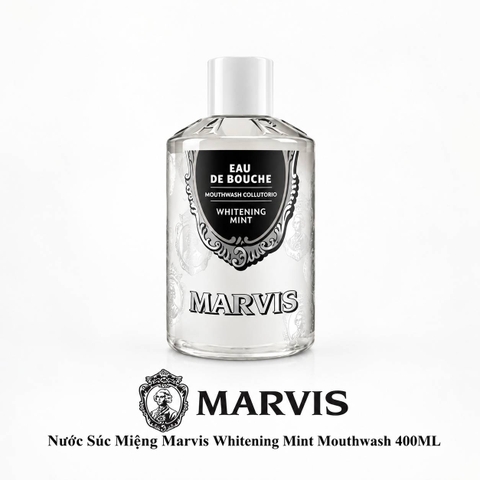 Nước Súc Miệng Marvis Whitening Mint Mouthwash 400ML (Hương Bạc Hà The Mát & Trắng Răng)