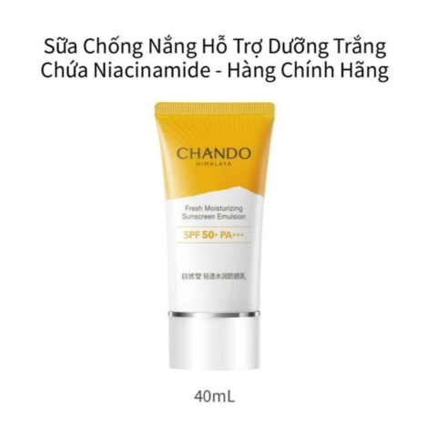 CHANDO- Sữa Chống Nắng Phổ Rộng Dưỡng Trắng, Dưỡng Ẩm Himalayan 40ml - Hàng Nhật nội địa