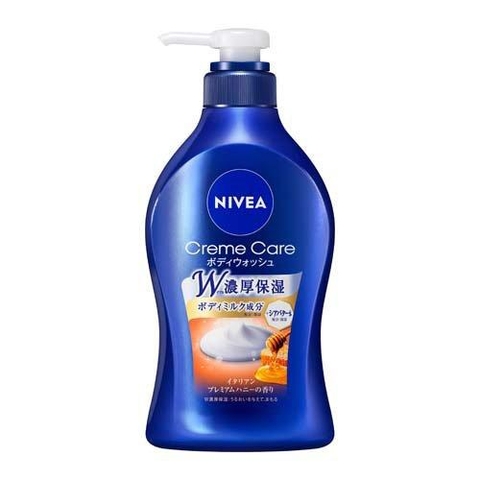 Sữa tắm dưỡng thể shea butter Nivea Creme Care 480ml (Hương mật ong cao cấp)- Hàng Nhật nội địa