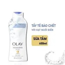 Sữa Tắm Olay Tẩy Tế Bào Chết Với Hạt Muối Biển 650ml - Hàng Nhật nội địa