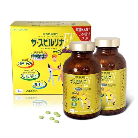 Siêu Thực Phẩm Tảo Vàng Cao Cấp Spirulina EX Family (2000 viên)- Hàng Nhật nội địa