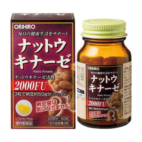 Viên uống hỗ trợ phòng ngừa tai biến Natto Kinase Orihiro 60 viên ( 20 ngày)