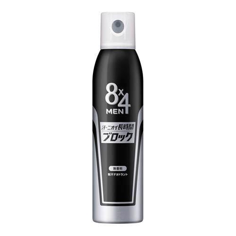 Xịt khử mùi 8x4 men chai đen 135g - Hàng Nhật nội địa