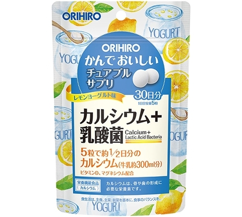 Viên nhai Orihiro Calcium + Lactic Acid Bacteria 150 viên - Hàng Nhật nội địa