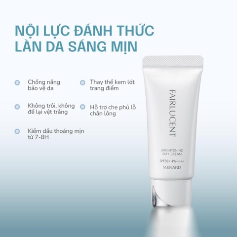 Kem Dưỡng Ngày Chống Nắng Cao Cấp Menard Fairlucent Day Cream 40g - Hàng Nhật nội địa