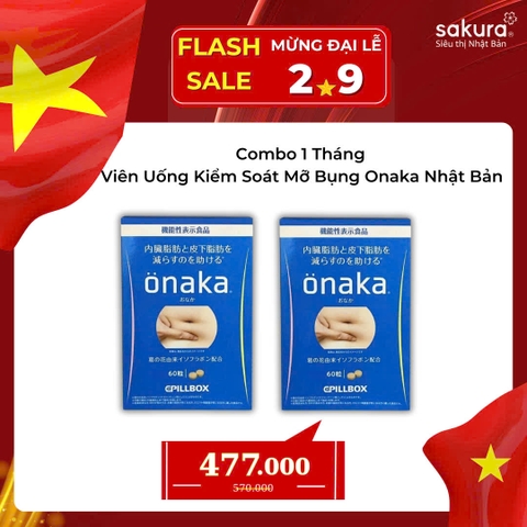 Combo 30 Ngày Viên Uống Kiểm Soát Mỡ Bụng Onaka Nhật Bản - Hàng Nhật Nội Địa