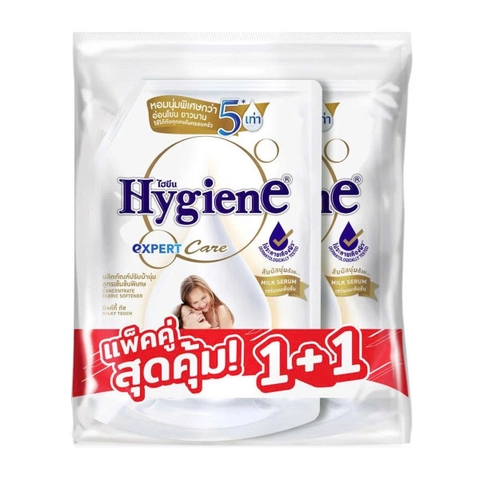 ( Thái Lan) Combo 2 túi nước xả vải đậm đặc Hygiene màu trắng ( 1100ml x 2)