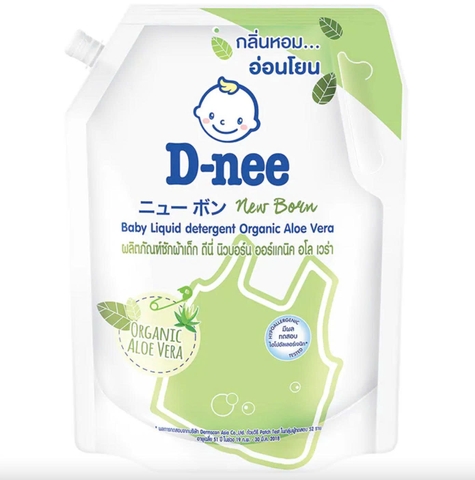 ( Thái Lan) Nước giặt D-nee nội địa màu xanh lá hương Organic Touch túi 1300ml