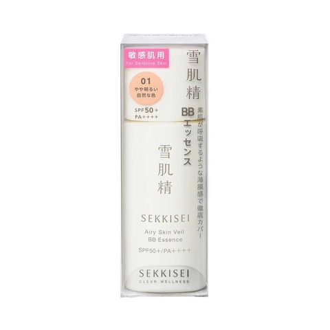 Kem nền trang điểm cho da nhạy cảm BB Sekkisei Clear Wellness Essence 26ml ( 01 trắng sáng) - Hàng Nhật Nội Địa