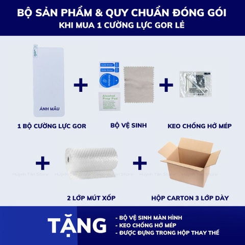 Kính cường lực redmi note 7 trong suốt không full màn chống bám vân tay chính hãng GOR phụ kiện điện thoại huỳnh tân store