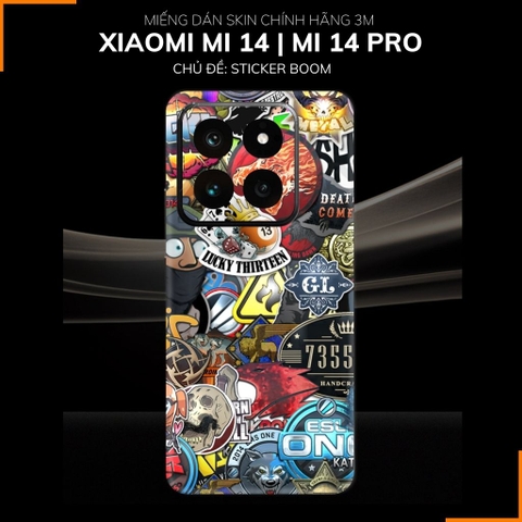 Dán skin điện thoại Xiaomi Mi 14 , Mi 14 Pro full body và camera nhập khẩu chính hãng USA in hình STICKER BOOM - SKD L16 phụ kiện điện thoại huỳnh tân store