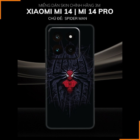Dán skin điện thoại Xiaomi Mi 14 , Mi 14 Pro full body và camera nhập khẩu chính hãng USA in hình SPIDER MAN - SKD V10 phụ kiện điện thoại huỳnh tân store