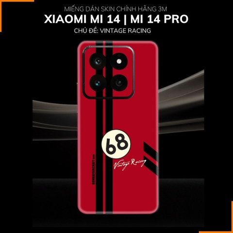 Dán skin điện thoại Xiaomi Mi 14 , Mi 14 Pro full body và camera nhập khẩu chính hãng USA in hình VINTAGE RACING - SKD O04 phụ kiện điện thoại huỳnh tân store