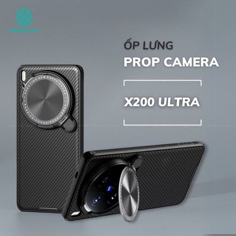 Ốp lưng Vivo X200 Ultra giá đỡ điện thoại bảo vệ camera chống sốc Nillkin CamShield ProP