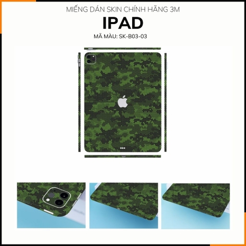 Dán skin ipad , ipad pro, ipad air , ipad mini full body và camera chính hãng 3M - MAMBA GREEN -  SK B03 03 phụ kiện điện thoại huỳnh tân store