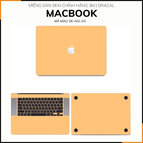 Dán skin macbook pro, macbook air chính hãng 3M nhập khẩu USA - SKIN 3M - MACBOOK - PASTEL YELLOW - SK A01 03 phụ kiện điện thoại huỳnh tân store