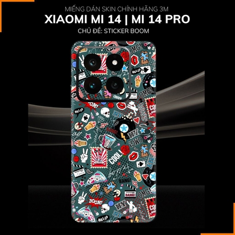Dán skin điện thoại Xiaomi Mi 14 , Mi 14 Pro full body và camera nhập khẩu chính hãng USA in hình STICKER BOOM - SKD L01 phụ kiện điện thoại huỳnh tân store