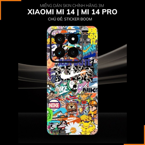 Dán skin điện thoại Xiaomi Mi 14 , Mi 14 Pro full body và camera nhập khẩu chính hãng USA in hình STICKER BOOM - SKD L09 phụ kiện điện thoại huỳnh tân store