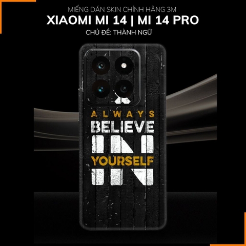 Dán skin điện thoại Xiaomi Mi 14 , Mi 14 Pro full body và camera nhập khẩu chính hãng USA in hình THÀNH NGỮ - SKD K03 phụ kiện điện thoại huỳnh tân store