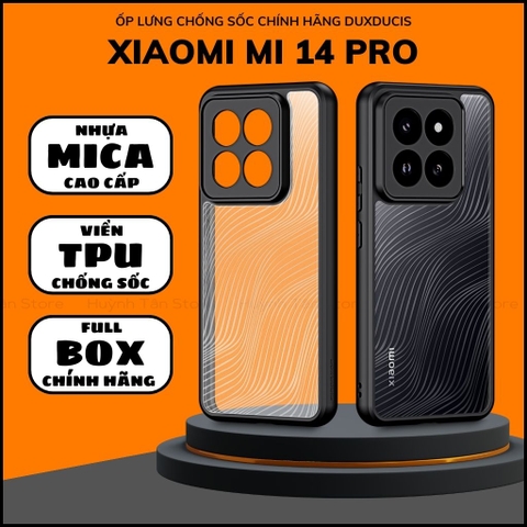 Ốp lưng xiaomi mi 14 pro aimo chính hãng duxducis chống va đập trong suốt không ố vàng huỳnh tân store