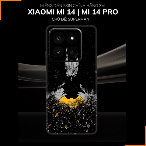 Dán skin điện thoại Xiaomi Mi 14 , Mi 14 Pro full body và camera nhập khẩu chính hãng USA in hình SUPER MAN - SKD Z04 phụ kiện điện thoại huỳnh tân store