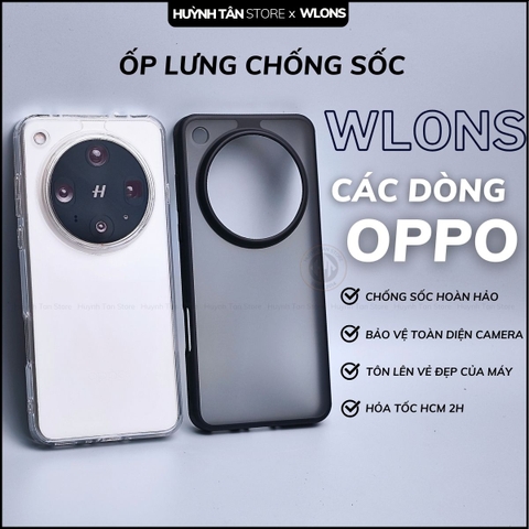 Ốp lưng oppo find x8 ultra x8 pro x8s plus x7 ultra x6 x5 chống sốc chính hãng WLONS phụ kiện huỳnh tân store