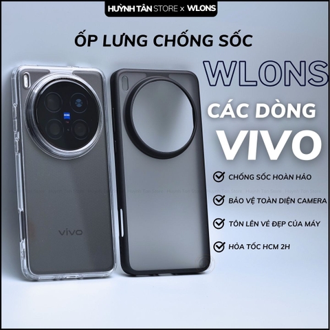 Ốp lưng vivo x200 ultra x200s x200 pro mini x100 pro chống sốc chính hãng WLONS phụ kiện huỳnh tân store