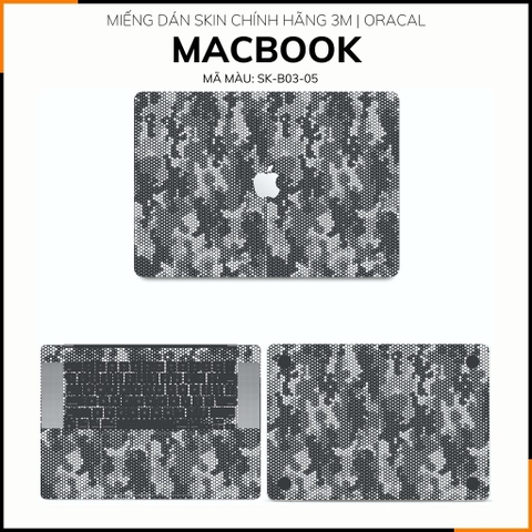 Dán skin macbook pro, macbook air chính hãng 3M nhập khẩu USA - SKIN 3M - MACBOOK - MAMBA WHITE - SK-B03-05 phụ kiện điện thoại huỳnh tân store