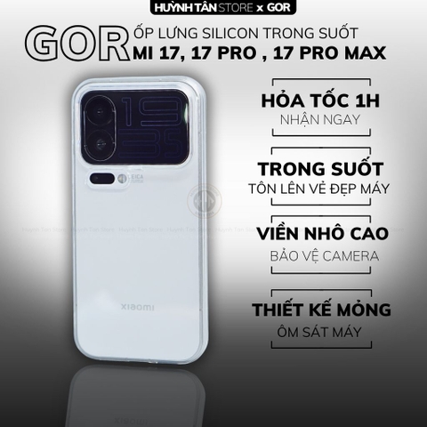 Ốp lưng xiaomi mi 17 pro max 17 pro silicon trong suốt GOR bảo vệ camera phụ kiện huỳnh tân store