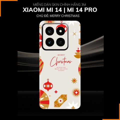 Dán skin điện thoại Xiaomi Mi 14 , Mi 14 Pro full body và camera nhập khẩu chính hãng USA in hình MERRY CHRISTMAS - SKD P20 phụ kiện điện thoại huỳnh tân store