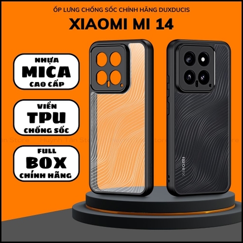Ốp lưng xiaomi mi 14 aimo chính hãng duxducis chống va đập trong suốt không ố vàng huỳnh tân store