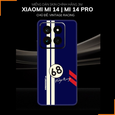 Dán skin điện thoại Xiaomi Mi 14 , Mi 14 Pro full body và camera nhập khẩu chính hãng USA in hình VINTAGE RACING - SKD O01 phụ kiện điện thoại huỳnh tân store