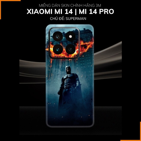 Dán skin điện thoại Xiaomi Mi 14 , Mi 14 Pro full body và camera nhập khẩu chính hãng USA in hình SUPER MAN - SKD Z02 phụ kiện điện thoại huỳnh tân store