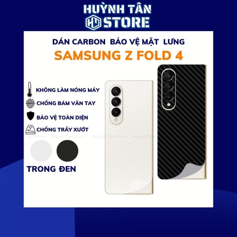 Miếng dán samsung z fold 4 carbon trong và đen chống trầy xướt chống bám vân tay phụ kiện huỳnh tân store