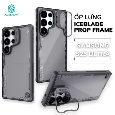 Ốp lưng Samsung S25 Ultra có giá đỡ bảo vệ camera Nillkin Iceblade Prop