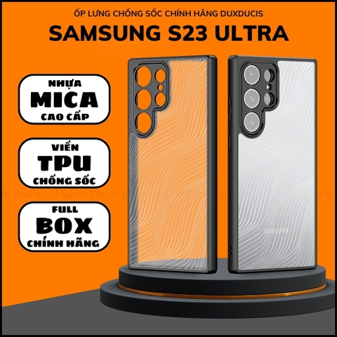Ốp lưng samsung s23 ultra aimo chính hãng duxducis chống va đập trong suốt không ố vàng huỳnh tân store