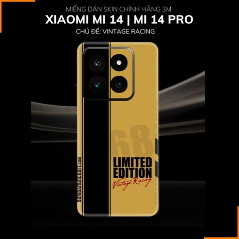 Dán skin điện thoại Xiaomi Mi 14 , Mi 14 Pro full body và camera nhập khẩu chính hãng USA in hình VINTAGE RACING - SKD O06 phụ kiện điện thoại huỳnh tân store