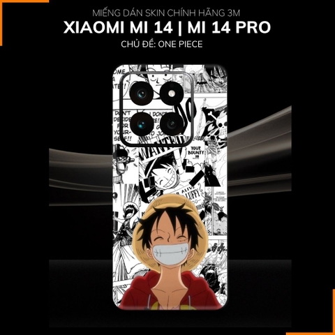 Dán skin điện thoại Xiaomi Mi 14 , Mi 14 Pro full body và camera nhập khẩu chính hãng USA in hình ONE PIECE - SKD G04 phụ kiện điện thoại huỳnh tân store