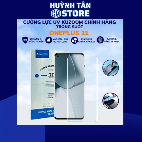 Cường lực oneplus 11 uv trong suốt chống vân tay chính hãng kuzoom phụ kiện điện thoại huỳnh tân store