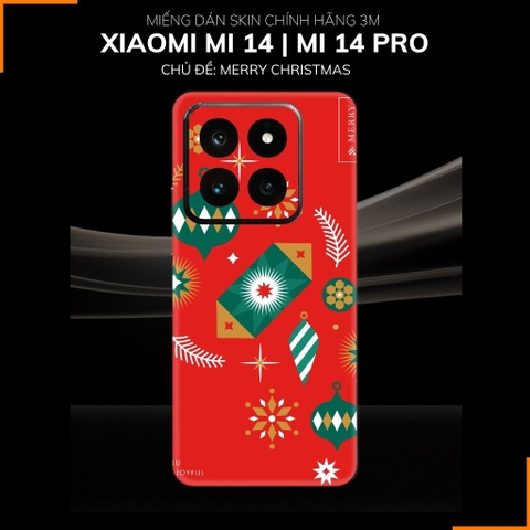 Dán skin điện thoại Xiaomi Mi 14 , Mi 14 Pro full body và camera nhập khẩu chính hãng USA in hình MERRY CHRISTMAS - SKD P21 phụ kiện điện thoại huỳnh tân store