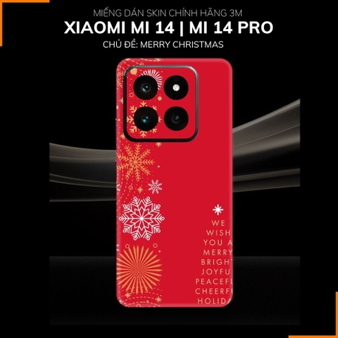 Dán skin điện thoại Xiaomi Mi 14 , Mi 14 Pro full body và camera nhập khẩu chính hãng USA in hình MERRY CHRISTMAS - SKD P25 phụ kiện điện thoại huỳnh tân store