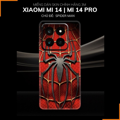 Dán skin điện thoại Xiaomi Mi 14 , Mi 14 Pro full body và camera nhập khẩu chính hãng USA in hình SPIDER MAN - SKD V09 phụ kiện điện thoại huỳnh tân store