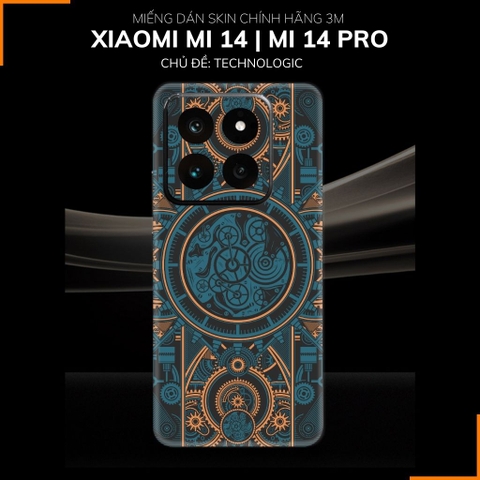 Dán skin điện thoại Xiaomi Mi 14 , Mi 14 Pro full body và camera nhập khẩu chính hãng USA in hình TECHNOLOGIC - SKD T02 phụ kiện điện thoại huỳnh tân store