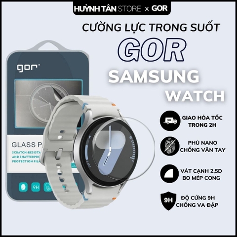 Kính cường lực samsung watch 8 classic, 8 44mm, 8 40mm, ultra 1 2 trong suốt KHÔNG FULL MÀN chống bám vân tay chính hãng GOR phụ kiện điện thoại huỳnh tân store
