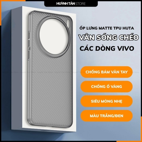 Ốp lưng Vivo x200 pro, x200 , x100 pro, x100 , x100s  TPU vân sóng chéo siêu mỏng ôm sát thân máy phụ kiện huỳnh tân store